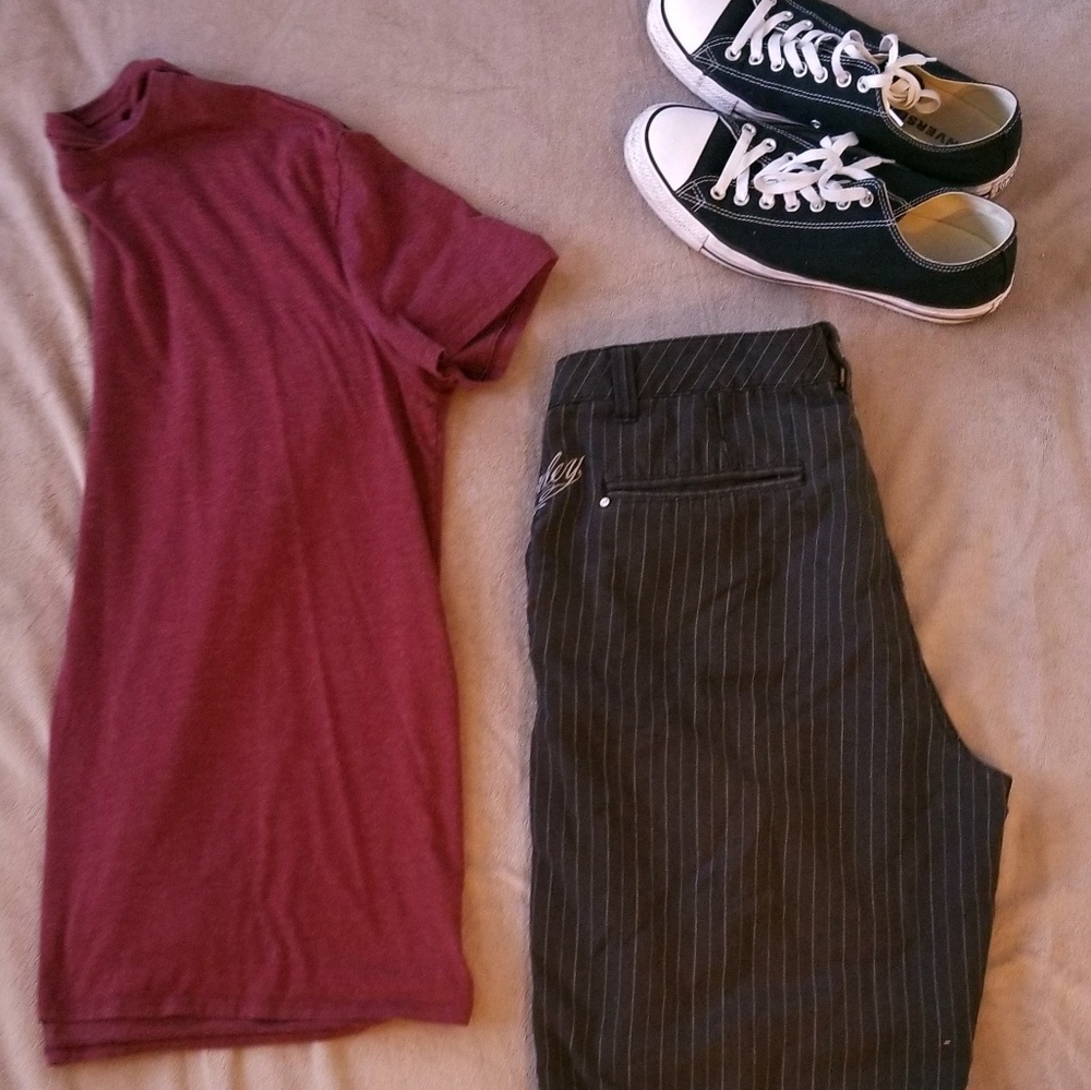 Burgundy Crewneck Tee